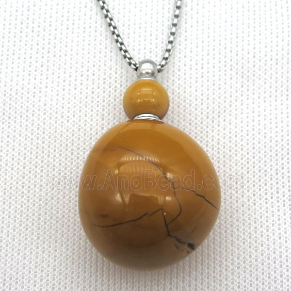 Mookaite perfume bottle Necklace