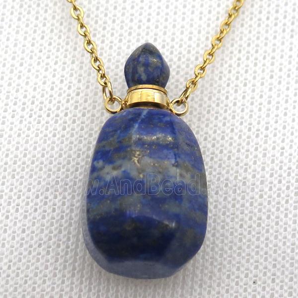 blue Lapis Lazuli perfume bottle Necklace