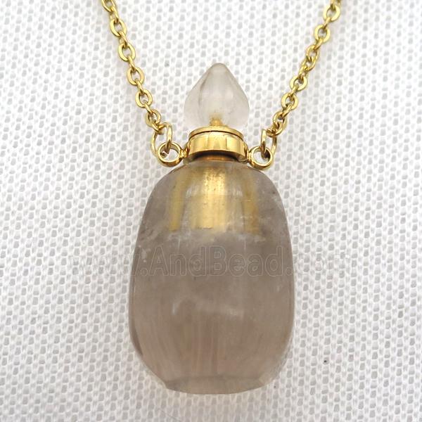Gemstone perfume bottle Necklace