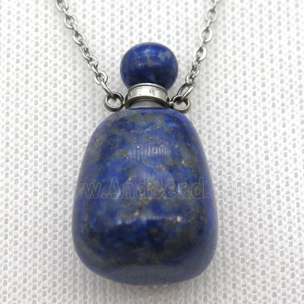 blue Lapis Lazuli perfume bottle Necklace