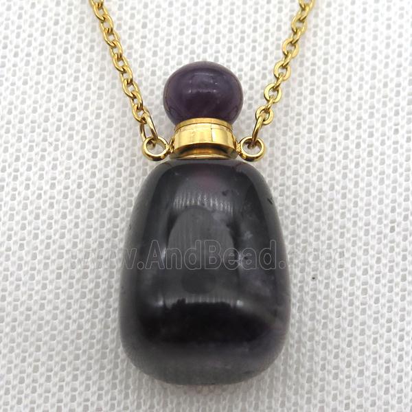 purple Amethyst perfume bottle Necklace