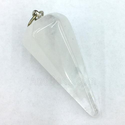 clear quartz pendulum pendant