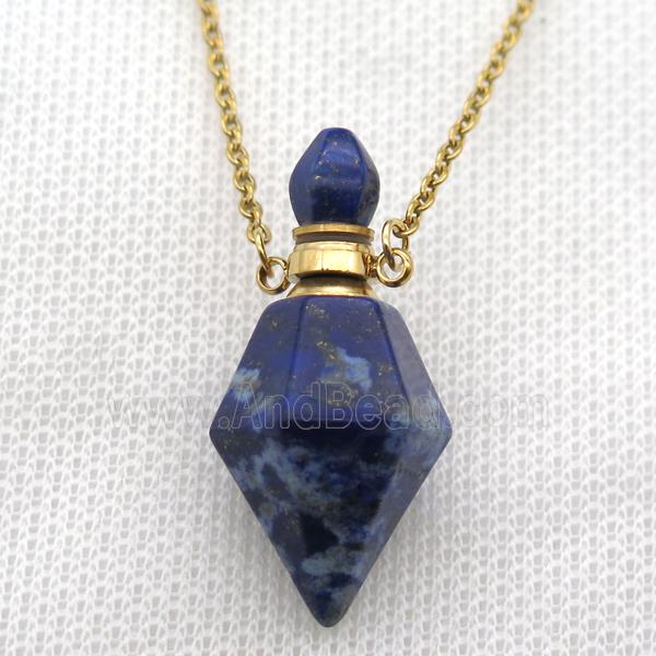 blue Lapis Lazuli perfume bottle Necklace