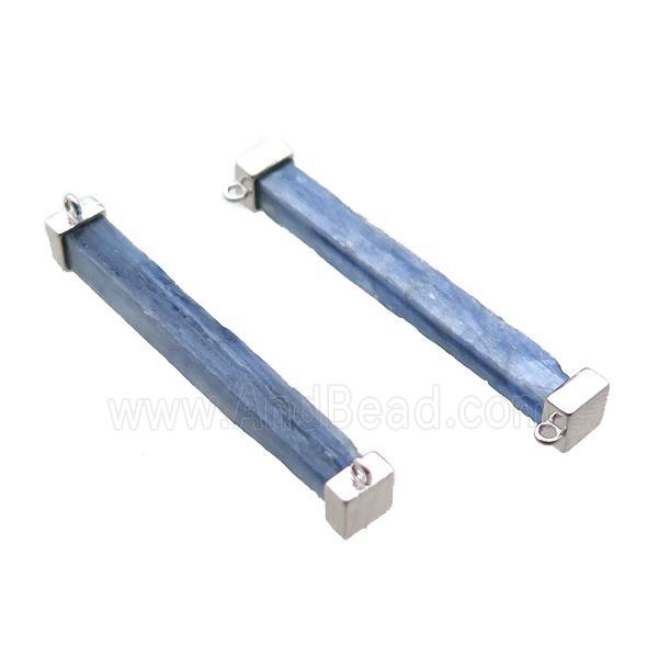 blue Kyanite stick pendant with 2loops