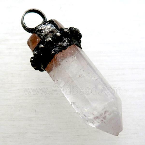 Clear Quartz bullet pendant