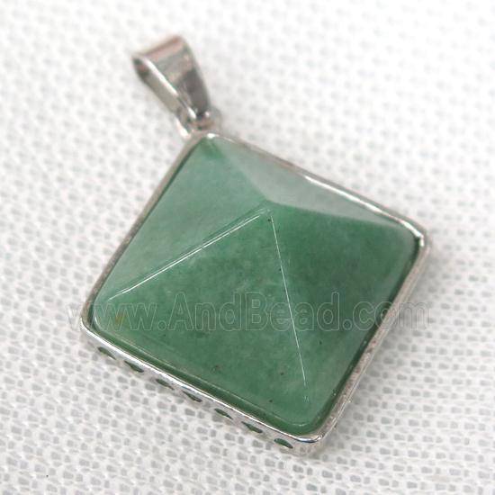 green Aventurine pyramid pendant
