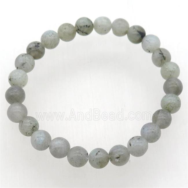 round Labradorite bead bracelet, stretchy