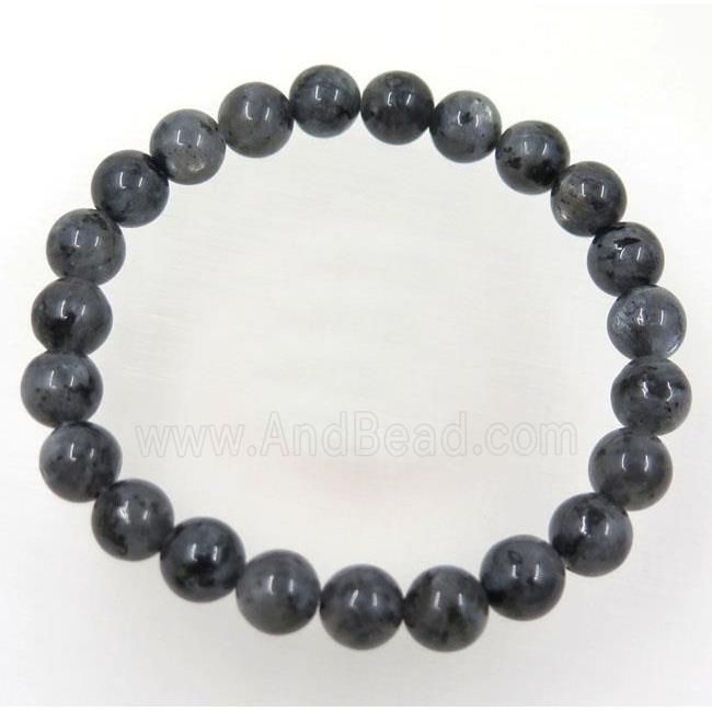 black Labradorite bracelets, stretchy
