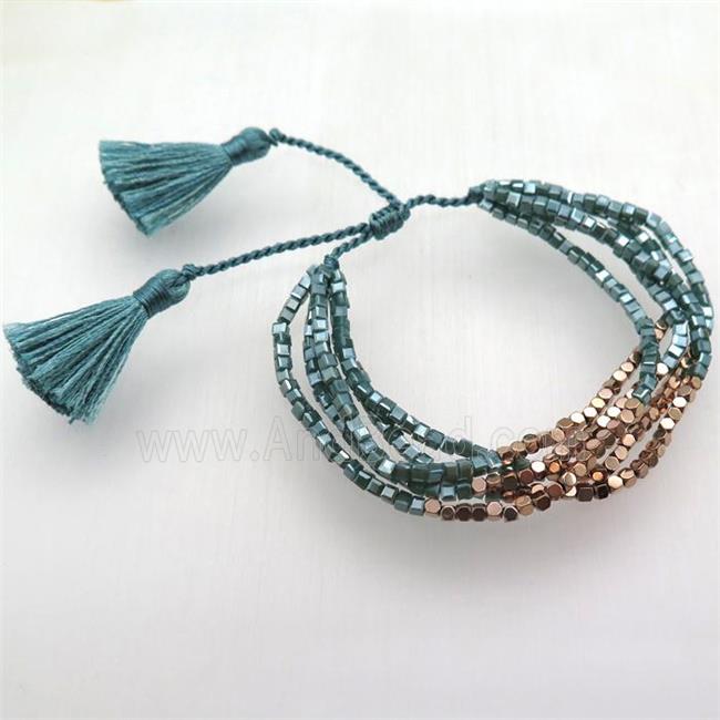 handmade bracelet with crystal glass, Adjustable
