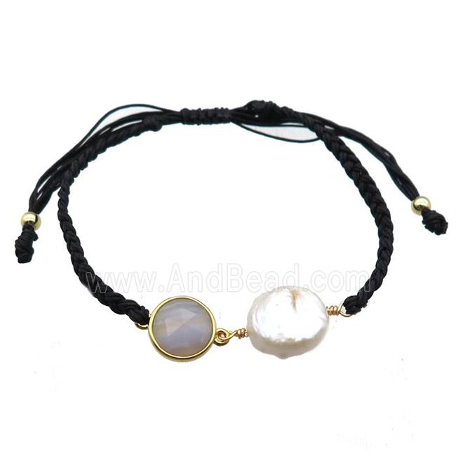 handmade bracelet with pearl bead