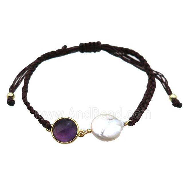 handmade bracelet with pearl bead