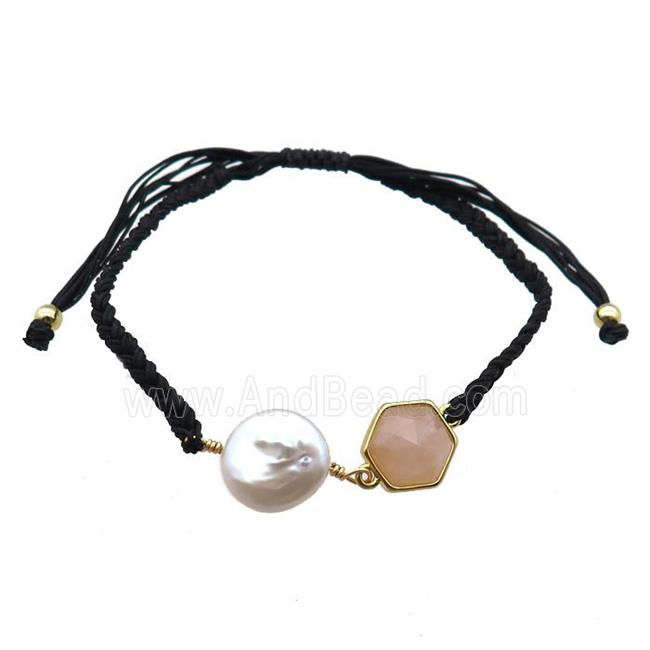 handmade bracelet with pearl bead