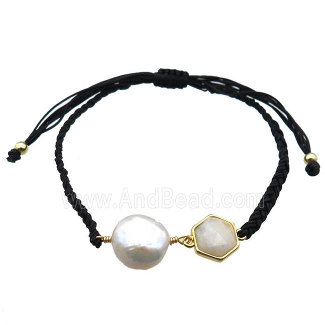 handmade bracelet with pearl bead