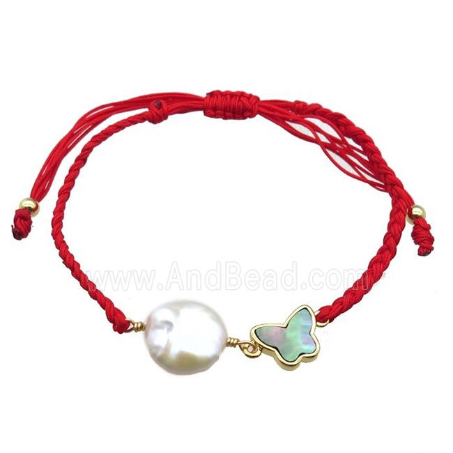 handmade bracelet with pearl bead