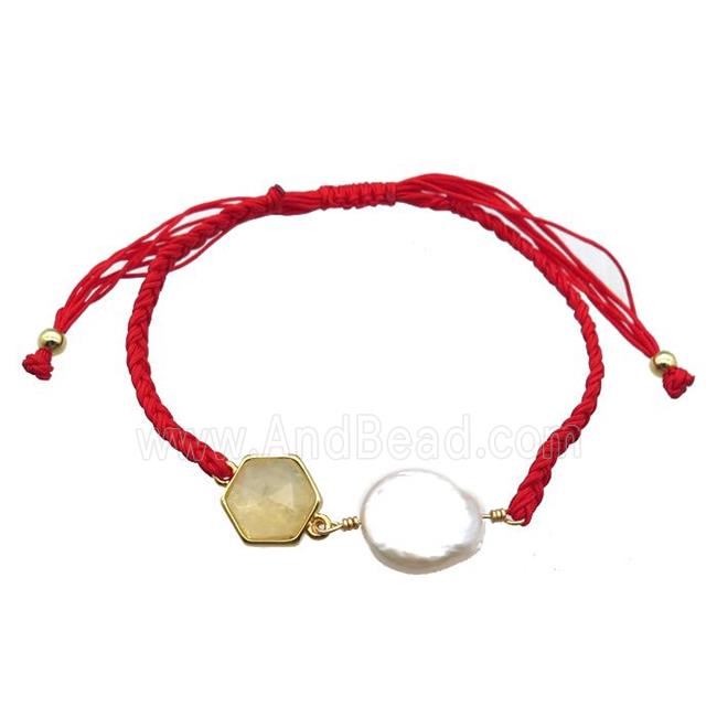 handmade bracelet with pearl