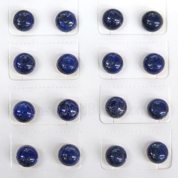 blue Lapis Lazuli Stud Earring