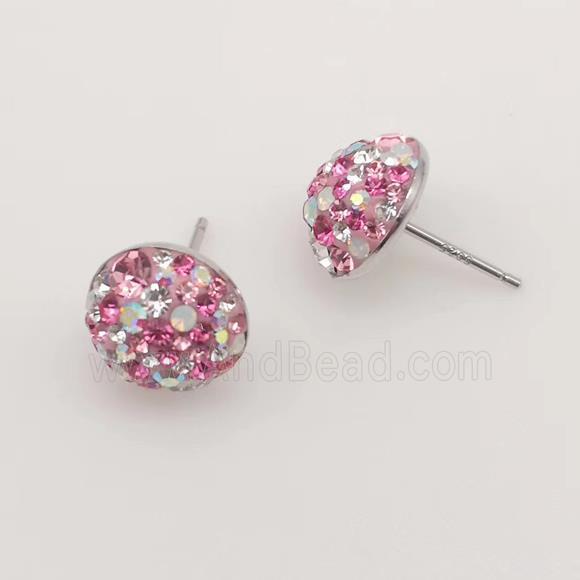 sterling silver Earring studs with Middle East rhinestone