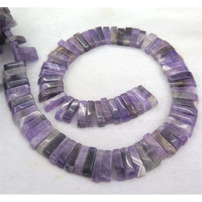 Amethyst beads, stick, purple
