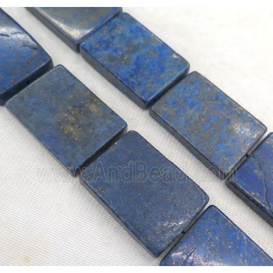 lapis lazuli beads, rectangle, blue