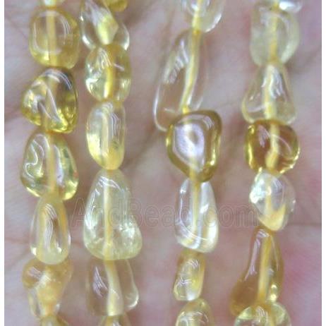 citrine bead chip, freeform