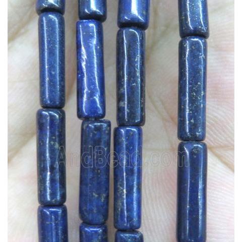 blue Lapis Lazuli tube beads