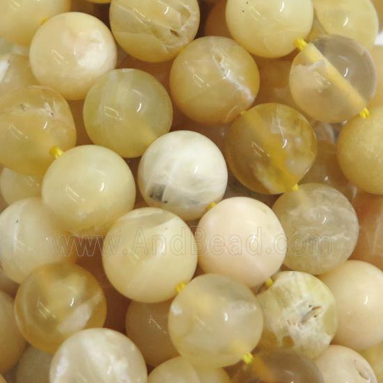 round yellow Opal Jasper beads