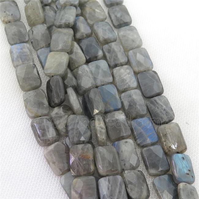 Labradorite beads, faceted rectangle