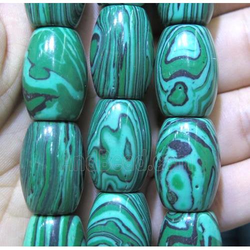 Snthetic Malachite Rice Beads Green