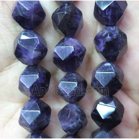 natural purple Amethyst beads cut round