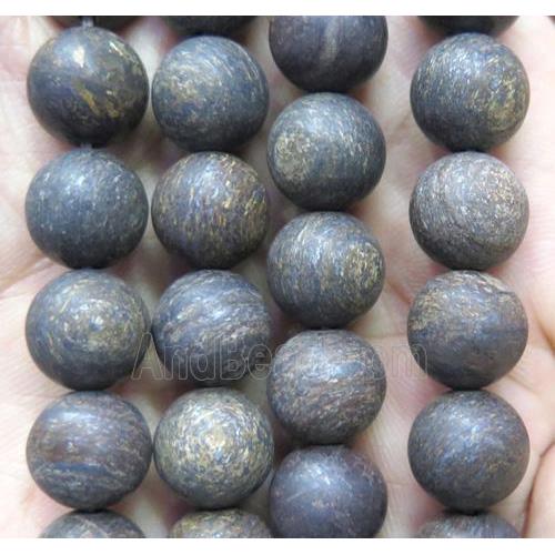 round matte Bronzite beads