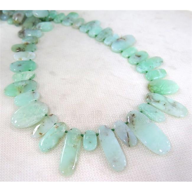 Australian Chrysoprase beads, green, AB-grade