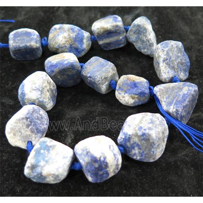 Lapis Lazuli nugget bead, freeform, blue