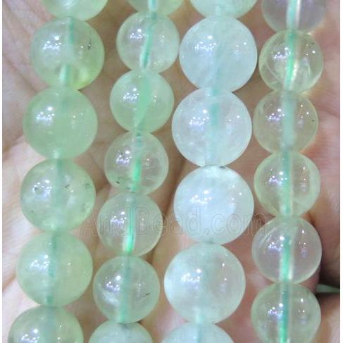 round green prehnite beads