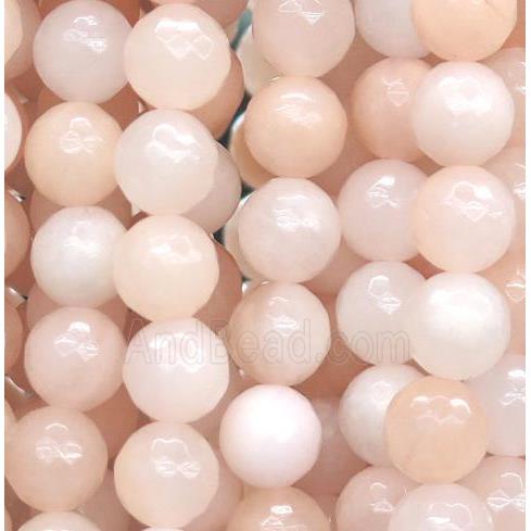 pink aventurine beads, faceted round