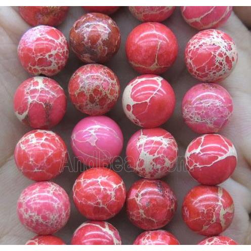 pink Sea Sediment Jasper beads, round