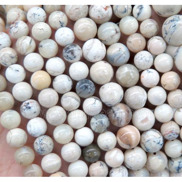 round white Peruvian Moss Opal Jasper beads