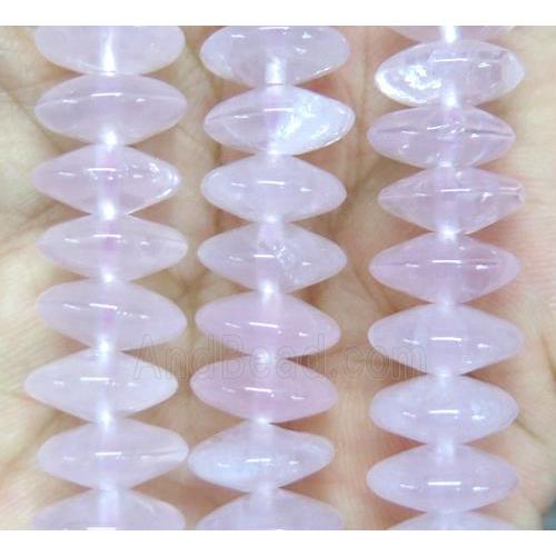 Rose Quartz Beads, pink, rondelle