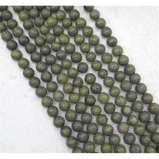 round green Epidote beads