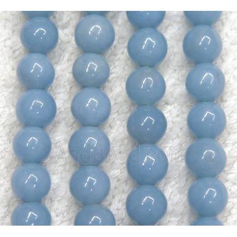 round Angelite Beads, blue
