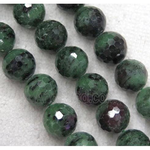 natural Ruby Zoisite beads, faceted round, A-grade