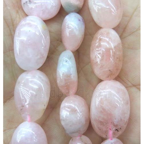 pink Morganite beads, freeform