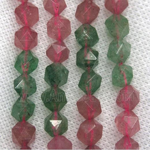 Strawberry Quartz beads cut round