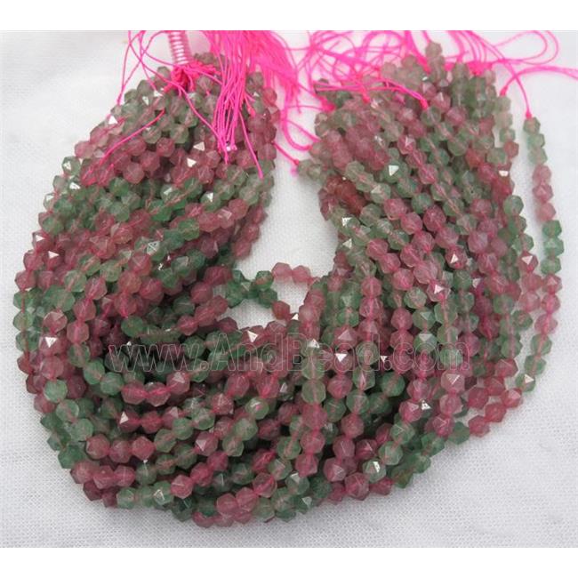 Strawberry Quartz beads cut round