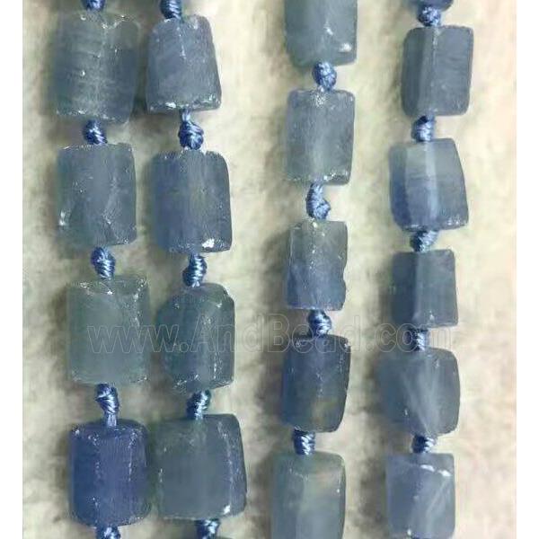 blue calcite nugget beads, freeform chips