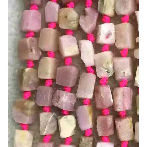 pink Opal Stone nugget beads, freeform chip