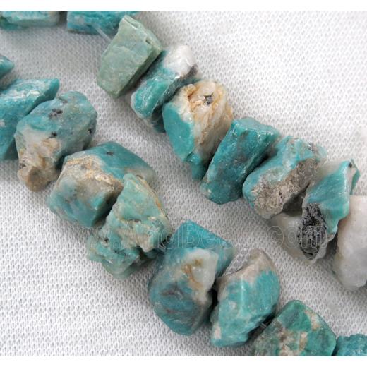 Russian Amazonite nugget beads, freeform, green