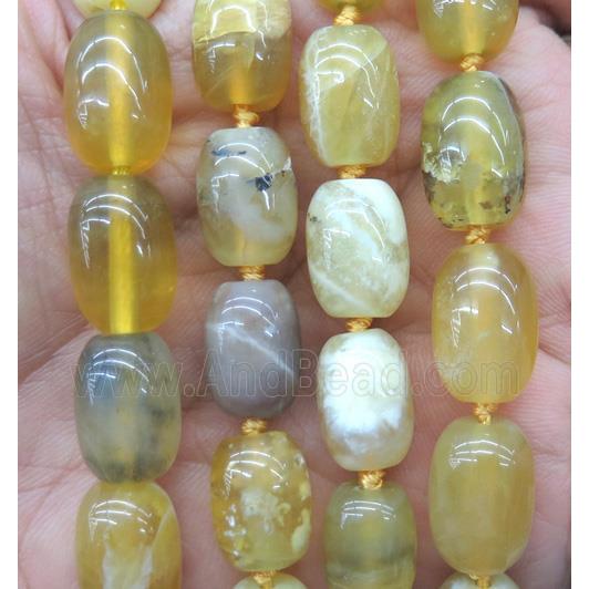 yellow Opal Jasper beads, barrel