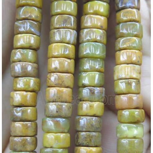 yellow Orpiment Jasper heishi Beads