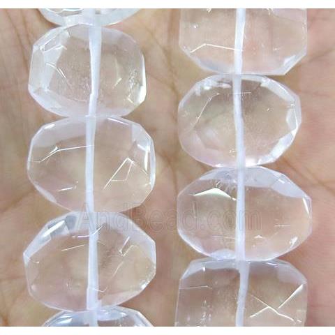 Clear Quartz beads, faceted oval