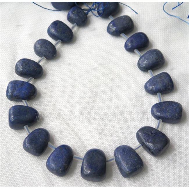 Lapis Lazuli beads collar, teardrop, top-drilled, blue